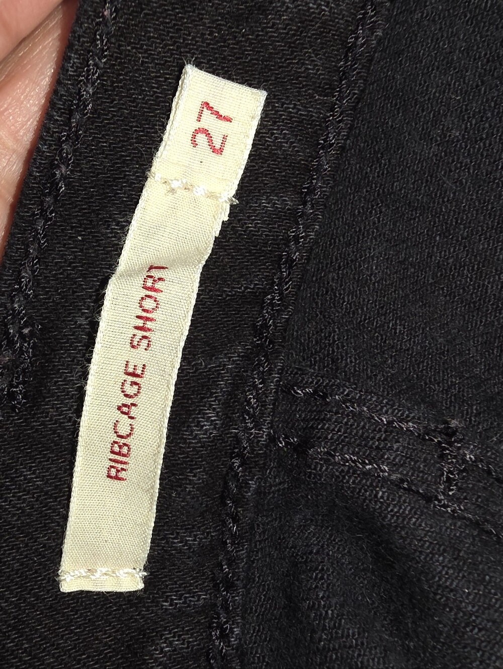 Levi's Black High-Waist Ribcage Short Shorts